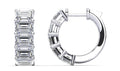 Emerald Cut Ten Stone Diamond Hoops Diamond  with 1.80 ct.(finished) 3.8x2.9mm