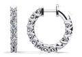 U Shape Prong Diamond Hoop Earrings Small Lab-Grown Diamond  with 4.00 ct.(finished) 4mm