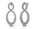 Oval Diamond Drop Earrings Diamond  with 0.91 ct.(finished)