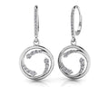 Diamond Wave Hoop Earrings Diamond  with 0.48 ct.(finished)