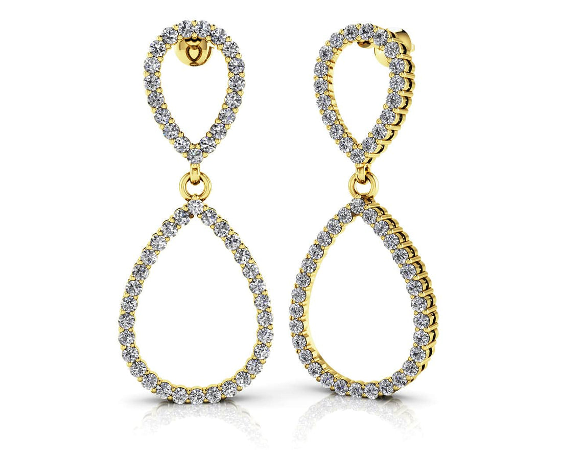 Diamond Figure Eight Earrings Diamond  with 0.67 ct.(finished) 1.1mm