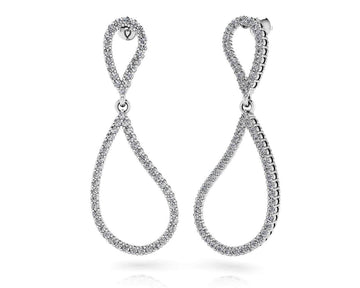 Wavy Eight Diamond Earrings Diamond  with 0.99 ct.(finished) 1.2mm