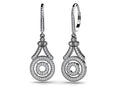 Decorative Diamond Drop Earrings Diamond  with 0.78 ct.(finished) 1mm, 1.1mm, 1.5mm