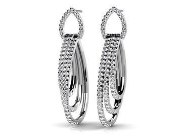 Red Carpet Diamond Dangle Earrings Diamond  with 3.12 ct.(finished) 1.6mm