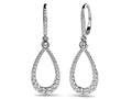 Diamond Lined Designer Teardrop Earring Diamond  with 1.51 ct.(finished)