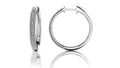 Small Triple Row Diamond Hoop Earrings Lab-Grown Diamond  with 1.34 ct.(finished) 1.3mm