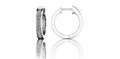 Petit Shared Prong Single Row Diamond Hoops Lab-Grown Diamond  with 0.92 ct.(finished) 2.4mm