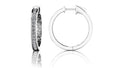 Small Prong Set Diamond Lined Hoops Lab-Grown Diamond  with 0.99 ct.(finished) 2mm