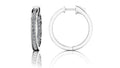 Shared Prong Single Row Diamond Hoops Small Diamond  with 1.78 ct.(finished) 2mm