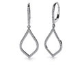 Open Leaf Diamond Drop Earrings Diamond  with 0.67 ct.(finished) 1mm