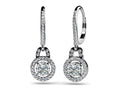 Designer Style Diamond Circle Earrings Diamond  with 0.93 ct. (2X0.25 ct. center diamonds)