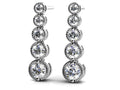 Milgrain Edge Diamond Journey Earrings Diamond  with 0.53 ct.(finished)