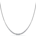 Round Bezel Set Diamond Necklace with Shiny Link Back Diamond  with 2.01 ct.(finished) 1.8mm, 2mm, 2.25mm