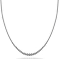 Brilliant Bezel Set Diamond Tennis Necklace Diamond  with 7.04 ct.(finished)