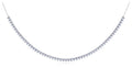 Three Stone Brilliant Tennis Necklace Lab-Grown Diamond  with 4.96 ct.(finished) 1.8mm, 2.1mm