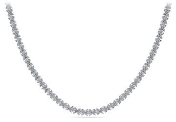 Flowers of Marquise Diamond Tennis Necklace Lab-Grown Diamond  with 28.40 ct.(finished) 3.7x2mm, 2.8mm