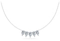 Five Stone Pear Shape Diamond Necklace Diamond  with 1.05 ct.(finished) 5x3mm