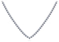 Timeless Three Prong Riviera V Neck Diamond Necklace Diamond  with 11.12 ct.(finished) 2.7mm