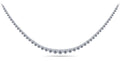 Timeless Three Prong Diamond Tennis Necklace Lab-Grown Diamond  with 7.99 ct.(finished)