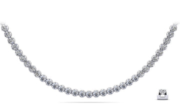 Classic Riviera Tennis Necklace Diamond  with 5.09 ct.(finished) 2.2mm