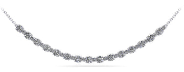 Alternating Diamond Tennis Necklace Diamond  with 2.06 ct.(finished) 1.7mm, 3.1mm