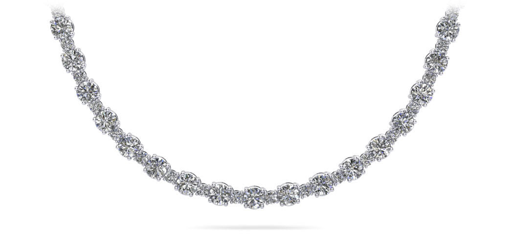 Affectionately Yours Diamond Tennis Necklace Lab-Grown Diamond  with 10.28 ct.(finished) 1.7mm, 3.1mm