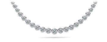 Uniquely Elegant Tennis Necklace Diamond  with 7.05 ct.(finished)