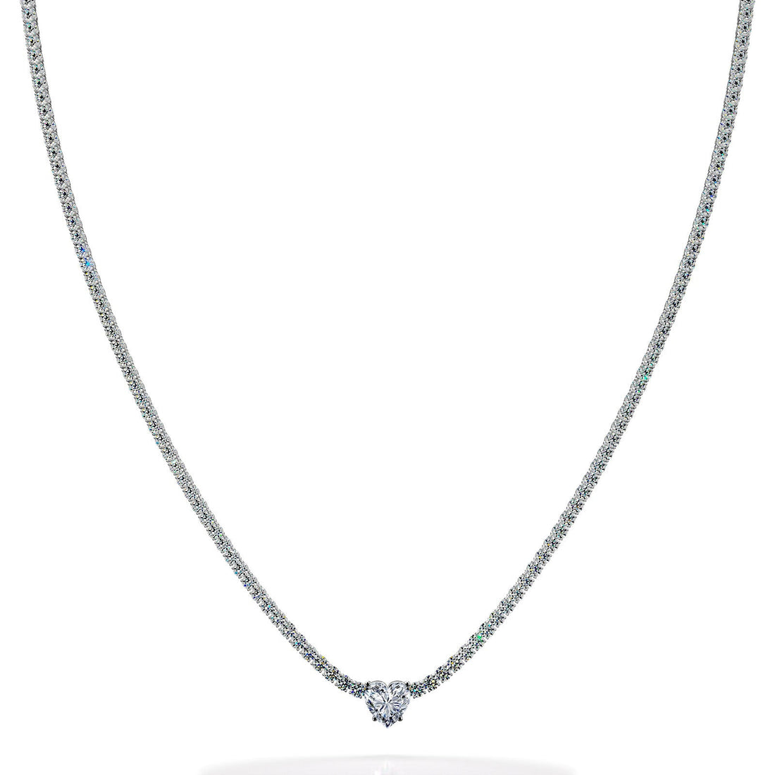 Timeless Dreams Brilliance Heart Diamond Necklace Lab-Grown Diamond  with 8.22 ct.(finished) 2.2mm, 7.5mm