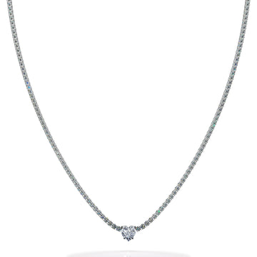 Timeless Dreams Brilliance Heart Diamond Necklace Lab-Grown Diamond  with 8.22 ct.(finished) 2.2mm, 7.5mm