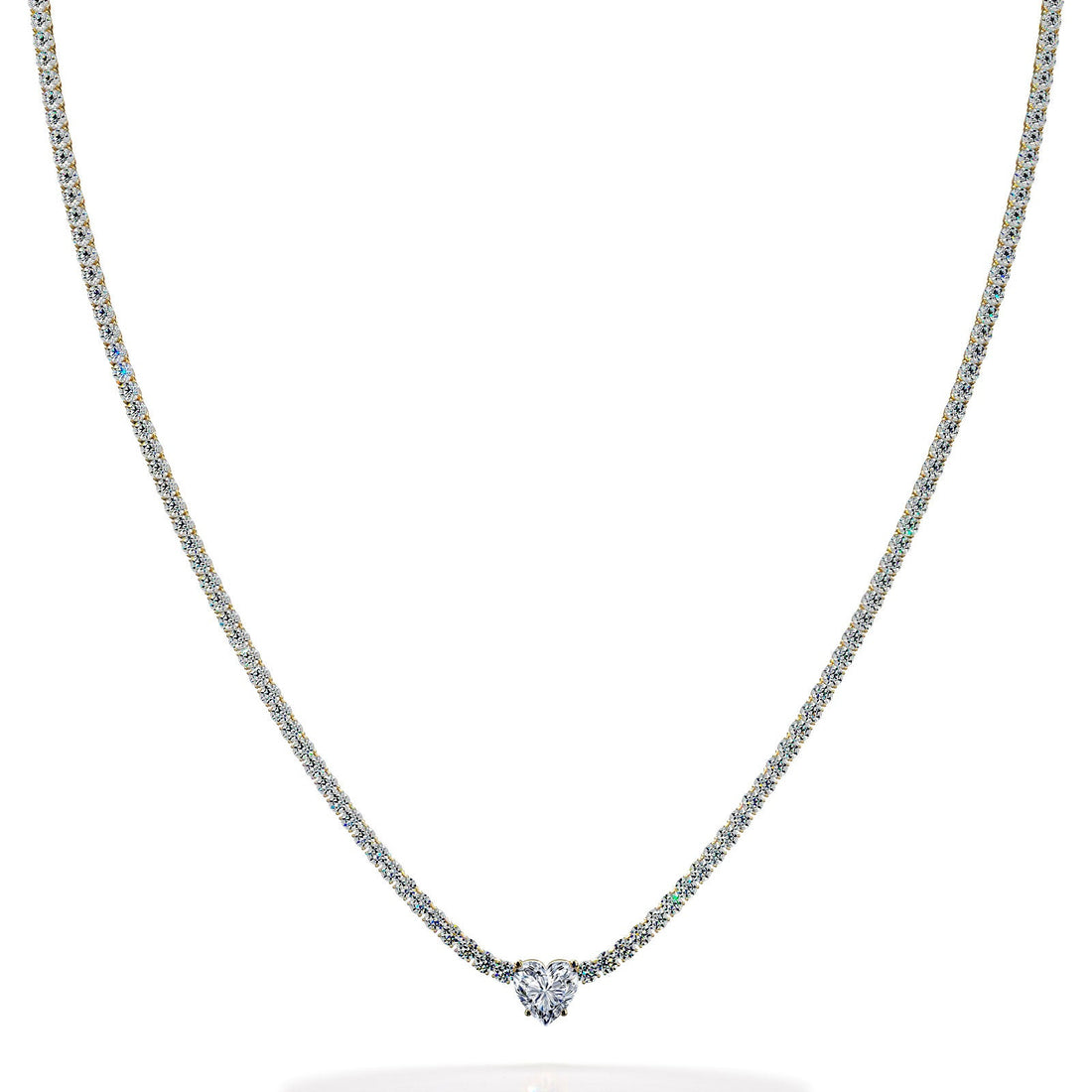 Timeless Dreams Brilliance Heart Diamond Necklace Lab-Grown Diamond  with 6.04 ct.(finished) 2mm, 5.1mm