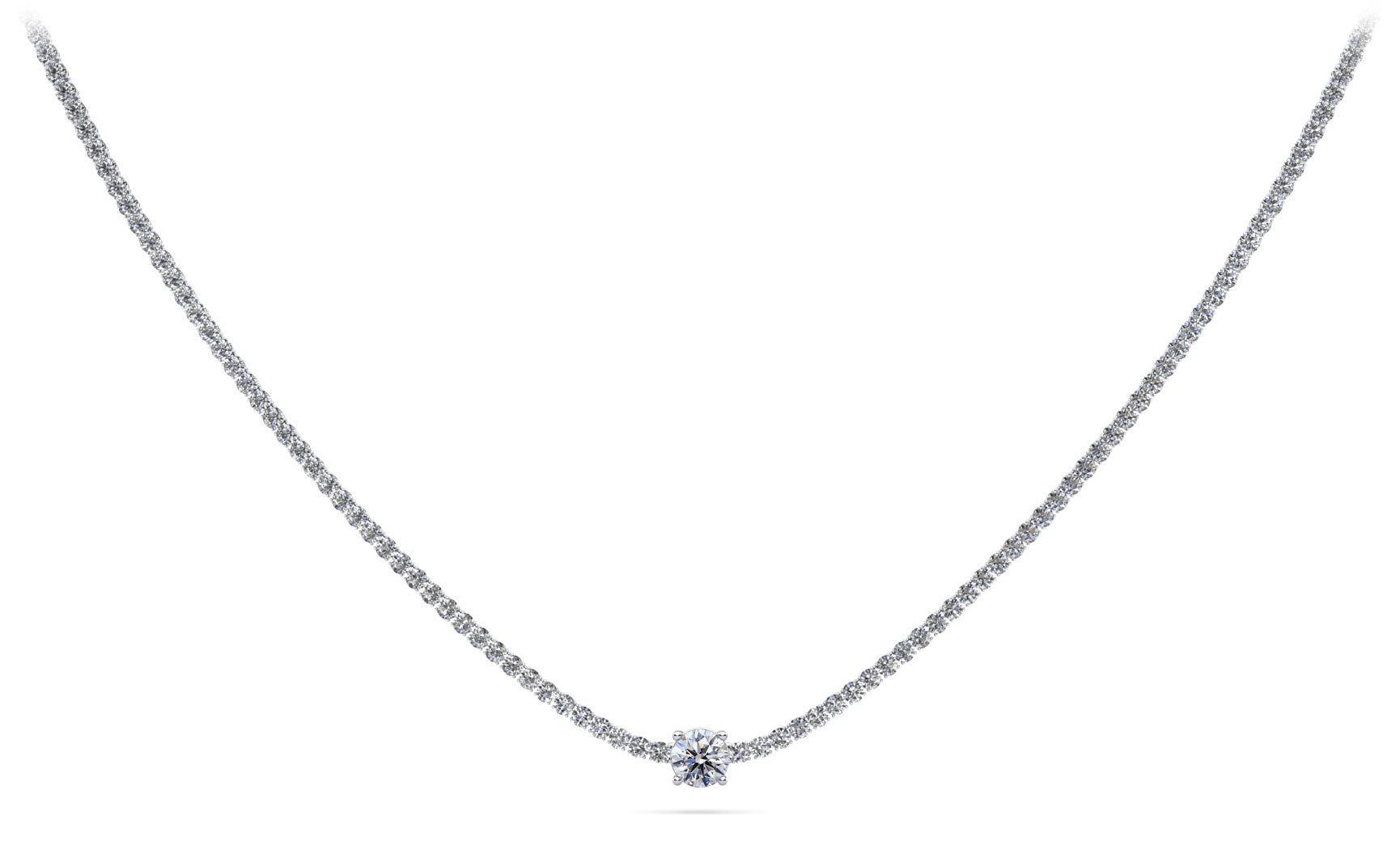 Timeless Dreams Brilliance Round Diamond Necklace Lab-Grown Diamond  with 8.22 ct.(finished) 2.2mm, 7.4mm