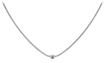 Timeless Dreams Brilliance Round Diamond Necklace Lab-Grown Diamond  with 8.22 ct.(finished) 2.2mm, 7.4mm