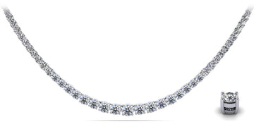 Timeless Dreams Tennis Necklace Diamond  with 7.04 ct.(finished)