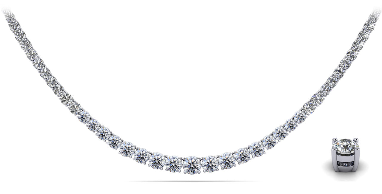 Timeless Dreams Tennis Necklace Lab-Grown Diamond  with 14.01 ct.(finished)