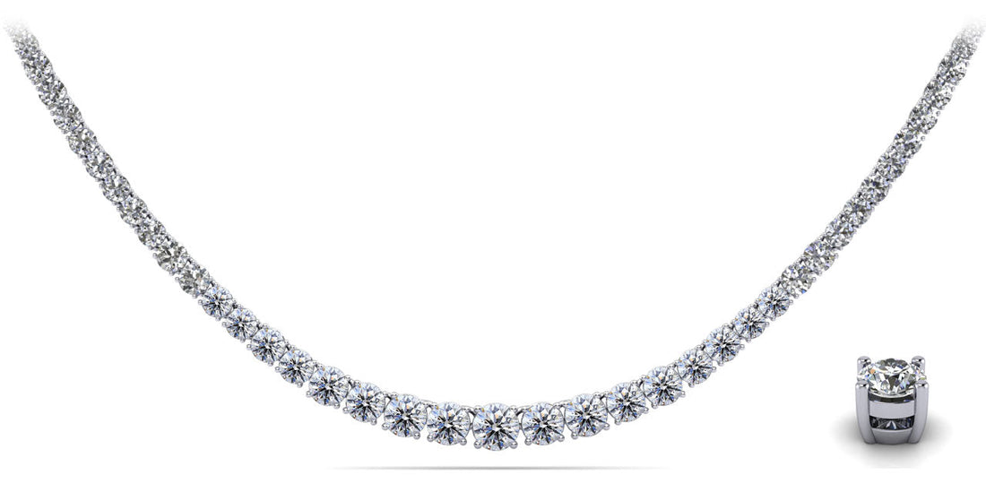 Timeless Dreams Tennis Necklace Diamond  with 15.11 ct.(finished)