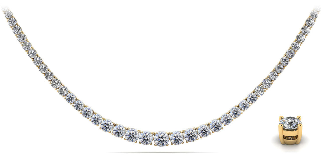 Timeless Dreams Tennis Necklace Diamond  with 8.15 ct.(finished)