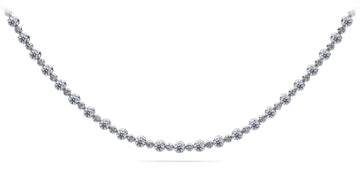 Alternating Diamonds Diamond Necklace Lab-Grown Diamond  with 5.18 ct.(finished) 1.5mm, 2.5mm