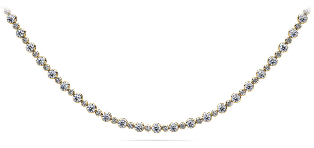 Alternating Diamonds Diamond Necklace Diamond  with 8.86 ct.(finished) 2.2mm, 3.2mm