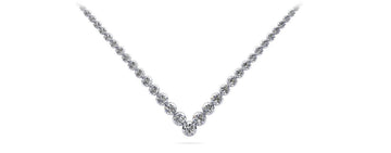 Ravishing V Neck With Graduated Diamonds Diamond  with 5.38 ct.(finished)