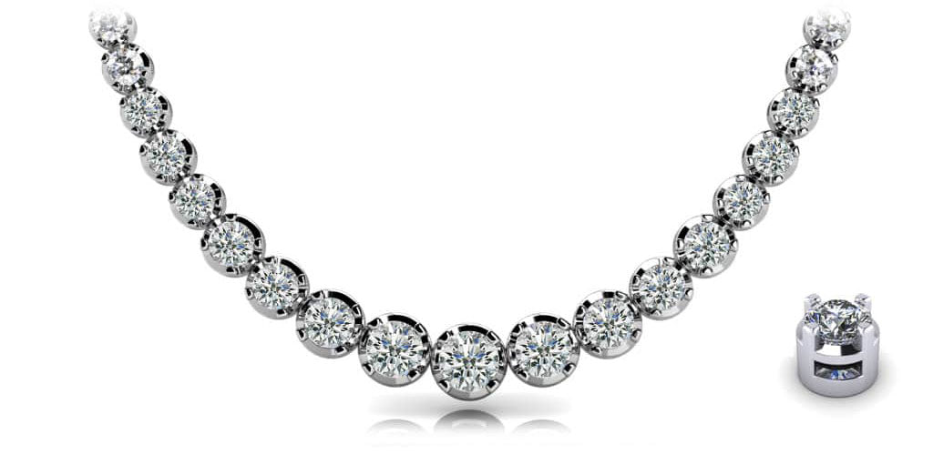 Diamond Strand Necklace In Lab-Grown Diamond  with 11.97 ct.(finished)