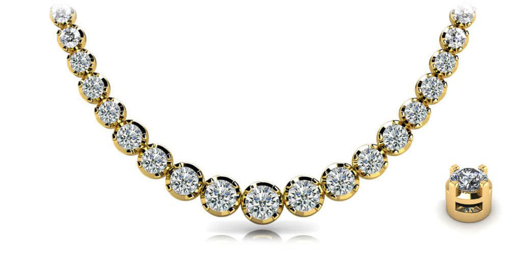 Diamond Strand Necklace In Diamond  with 5.03 ct.(finished)