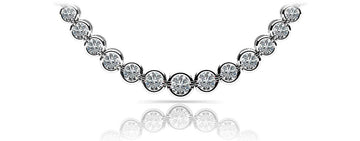 Classic Diamond Strand Necklace With Shiny Links Diamond  with 5.05 ct.(finished)