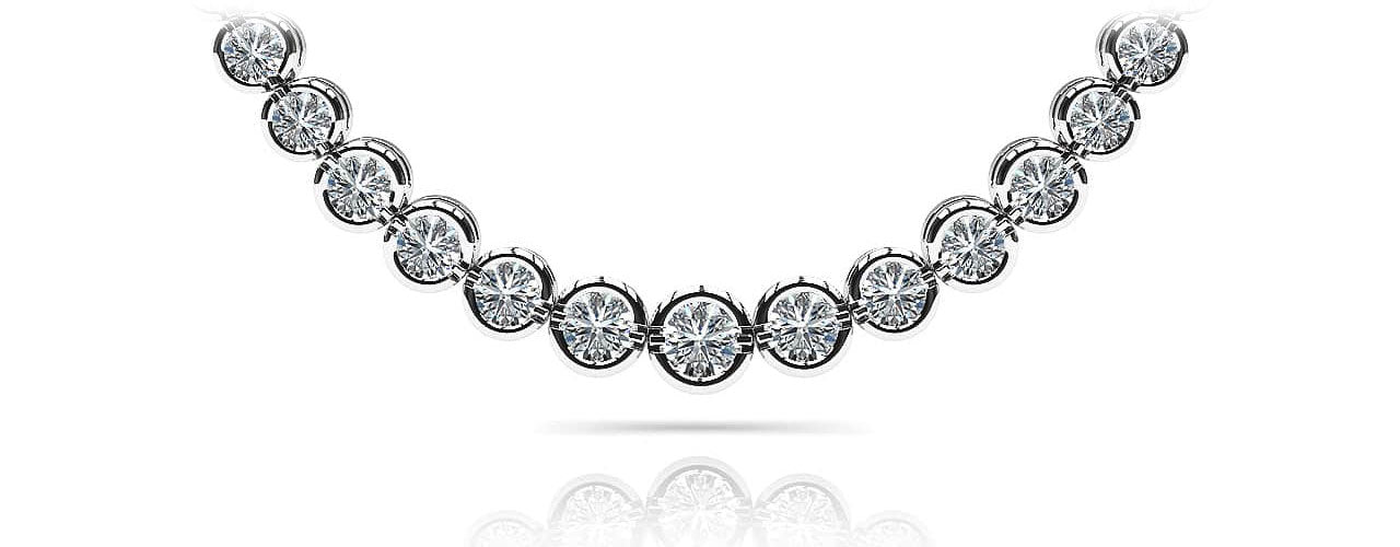 Classic Diamond Strand Necklace Diamond  with 10.00 ct.(finished)