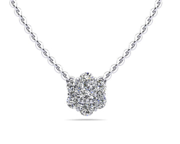 Flower Burst Diamond Pendant Diamond  with 0.74 ct.(finished) 3mm