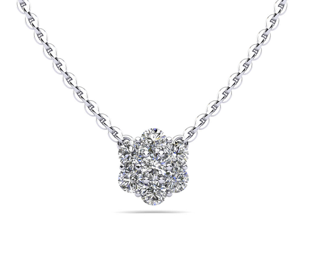 Flower Burst Diamond Pendant Diamond  with 0.42 ct.(finished) 2.5mm