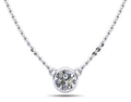 Simply Solitaire Bezel Set Diamond Pendant Diamond  with 0.50 ct.(finished) 5mm