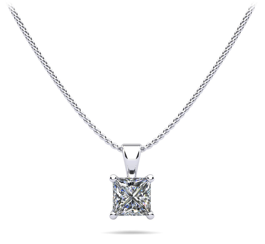 Perfect Princess Diamond Pendant Diamond  with 0.50 ct.(finished) 4.5mm