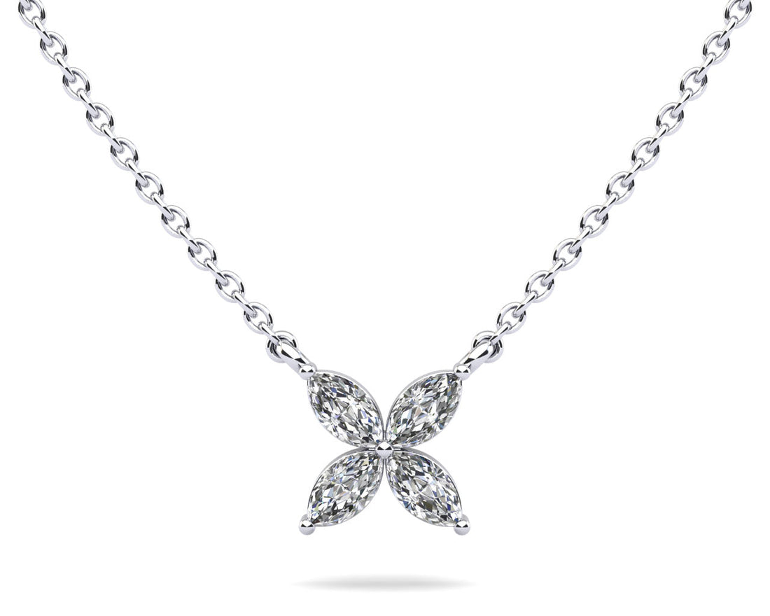 Flower Marquise Diamond Pendant Diamond  with 0.56 ct.(finished) 5x2.5mm