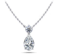 Round and Pear Diamond Pendant Diamond  with 1.71 ct.(finished) 10x6.5mm, 3.8mm