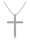 Timeless Cross Diamond Necklace Diamond  with 0.96 ct.(finished) 2.5mm